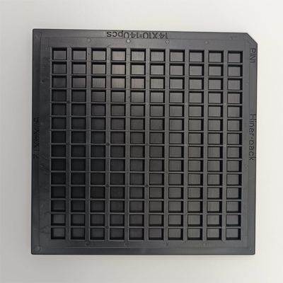 주문 극소 IC 칩에 적합한 ABS 검은 4 인치 와플 팩 트레이 online manufacture