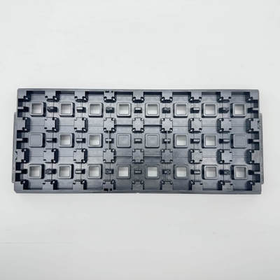 주문 검은색 사용자 지정 제덱 매트릭스 트레이 워크페이지 0.76mm 미만의 반도체 포장 트레이 online manufacture