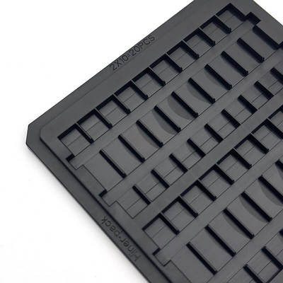 주문 Precision Molded Conductive PC Waffle Pack Chip Tray for Semiconductor Die Storage online manufacture